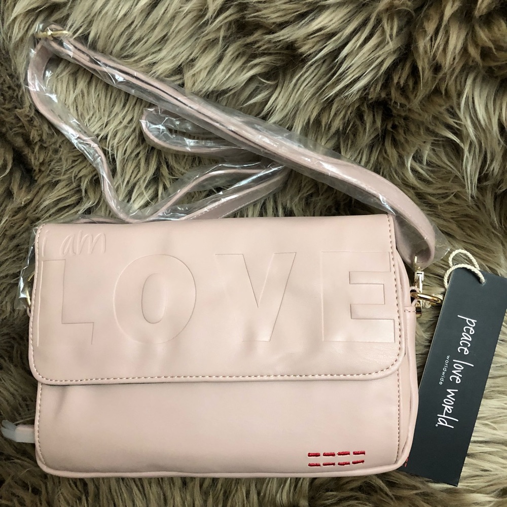Peace Love World Crossbody Bag -LOVE